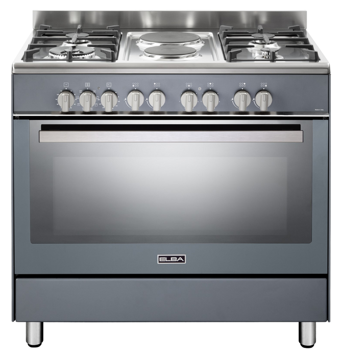 ELBA CLASSIC 90CM 4BRN COOKER & 2 ELEC PLATES S/S D.K. GAS APPLIANCES (P