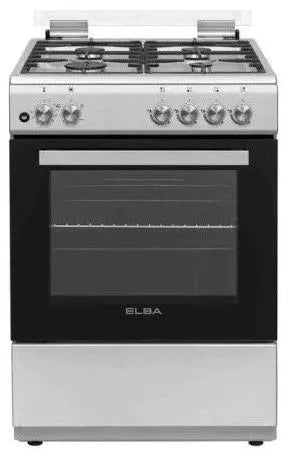 ELBA ESSENTIAL 60CM 4BRN FULL GAS STOVE S/STEEL D.K. GAS APPLIANCES (P