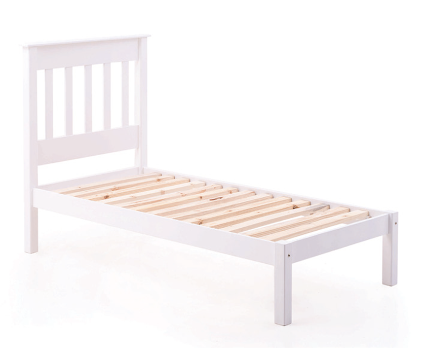 107CM ARIZONA BED & SLAT WHITE ETVAAL