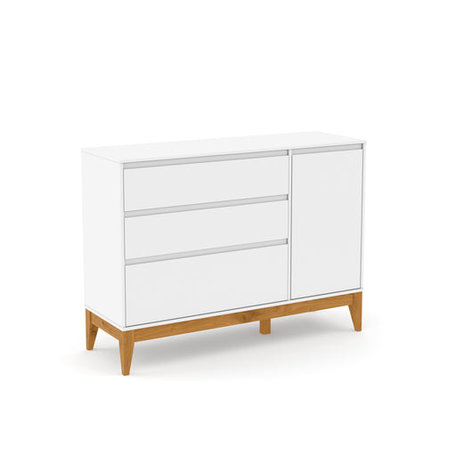 NATURE CHEST OF DRAWERS W/DOOR WHITE/ECO WOOD MATIC INDUSTRIA