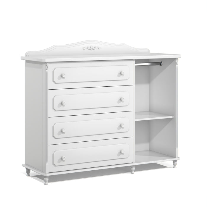 PROVENCE CHEST OF DRAWERS WITH RATTAN DOOR WHITE MATIC INDUSTRIA