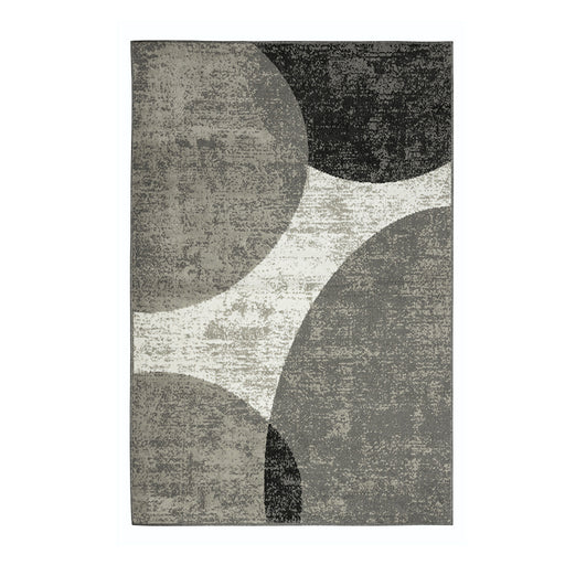 NORWAY RUG 160X235 - 22006 Half circle patterned grey rug