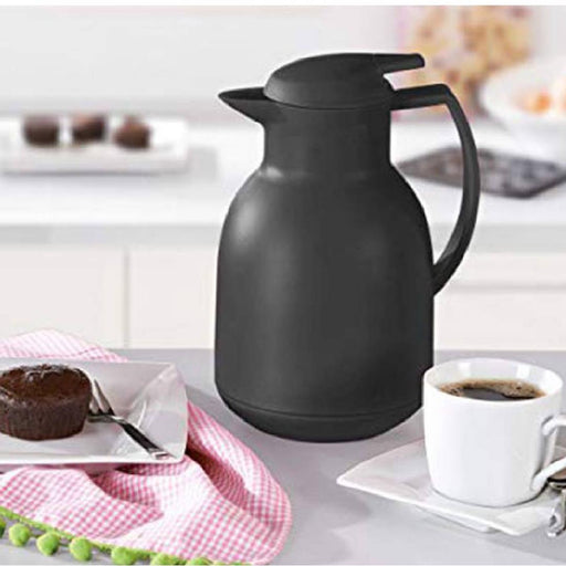 LEIFHEIT BOLERO VACUUM JUG 1L BLACK STAINLESS STEEL SOLUTI