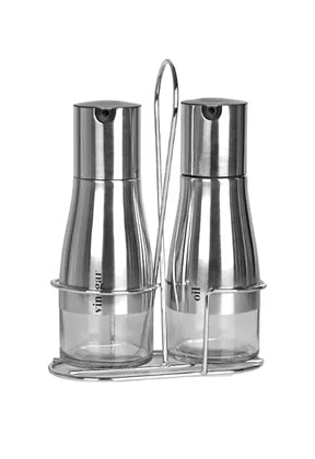 2PCS OIL AND VINEGAR SET SILVER MABRUK IMPORT & EXPORT