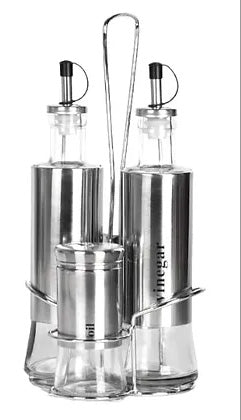 4PCS OIL AND VINEGAR SET S/STEEL MABRUK IMPORT & EXPORT