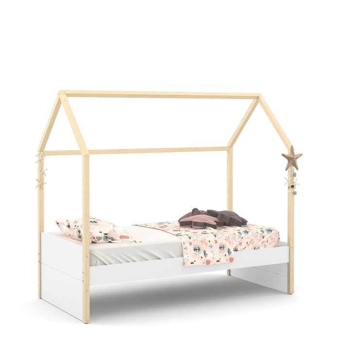 LIV KIDS BED FOR MATT 1900X900 WHITE/NATURAL MATIC INDUSTRIA