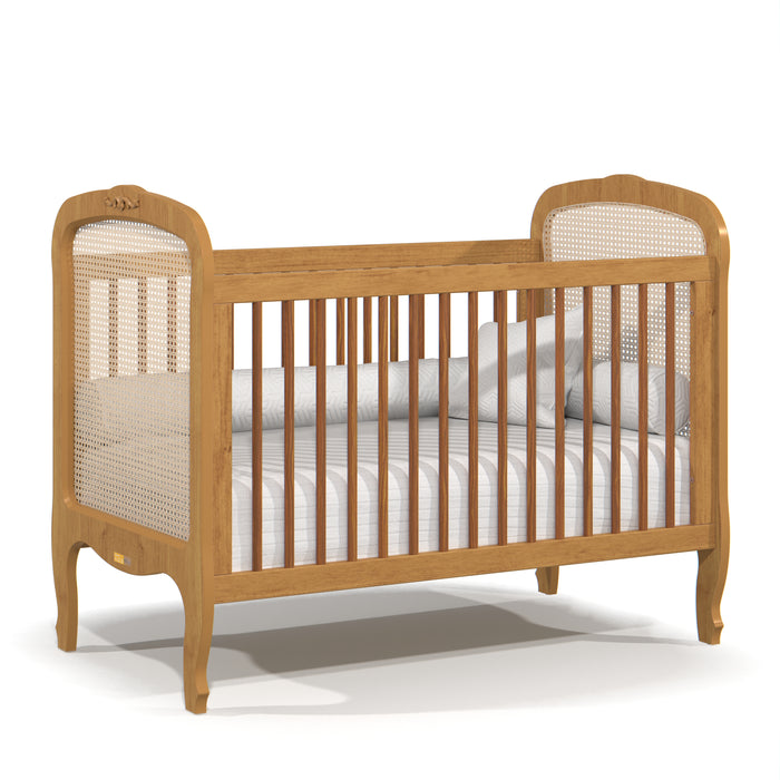 PROVENCE CRIB WITH RATTAN HEADBOARD FREIJO MATIC INDUSTRIA