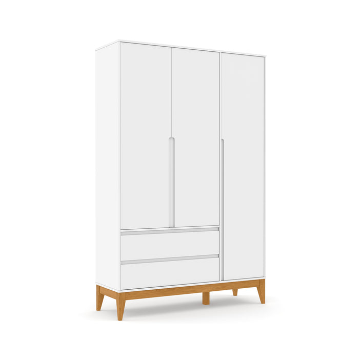 NATURE 3DOOR WARDROBE WHITE/ECO WOOD MATIC INDUSTRIA