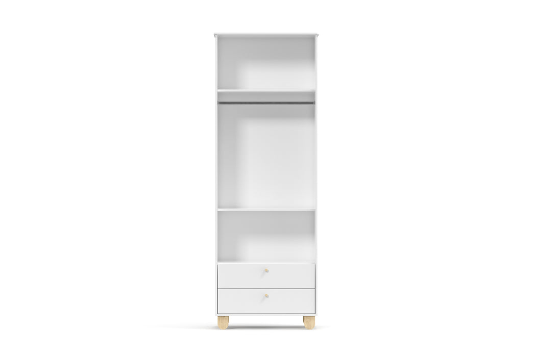 ZUPY 2 DOOR WARDROBE WHITE/NATURAL MATIC INDUSTRIA