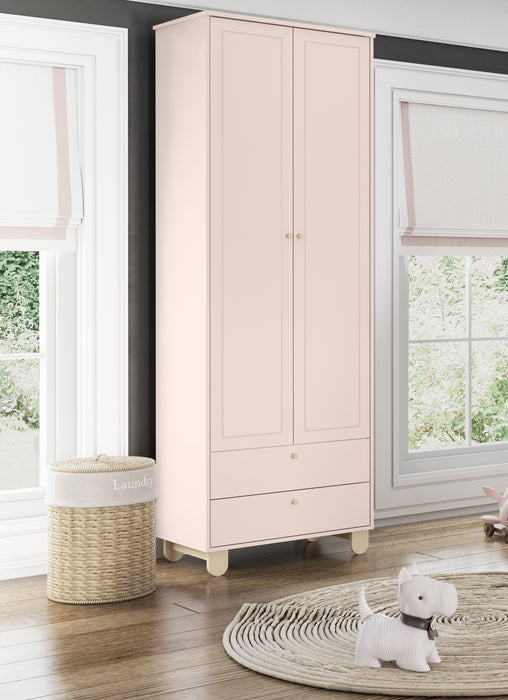 ZUPY 2 DOOR WARDROBE ROSE/NATURAL MATIC INDUSTRIA