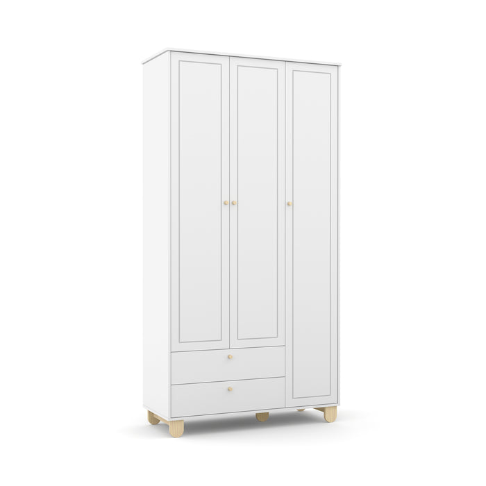 ZUPY 3 DOOR WARDROBE WHITE/NATURAL MATIC INDUSTRIA