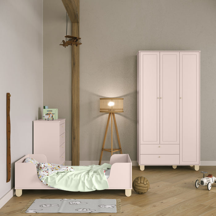 ZUPY 3 DOOR WARDROBE ROSE/NATURAL MATIC INDUSTRIA