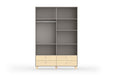 ROPE 4 DOOR WARDROBE GREY/NATURAL MATIC INDUSTRIA