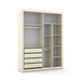 TUTTO 2 DOOR SLIDING WARDROBE OFF WHITE MATIC INDUSTRIA