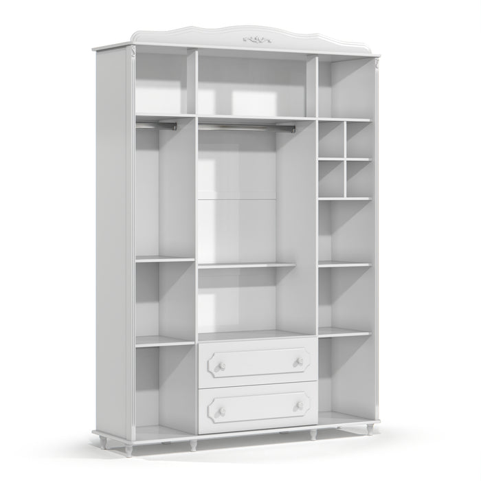 PROVENCE WARDROBE 4 DOORS 2 DRAWERS WITH RATTAN MATIC INDUSTRIA