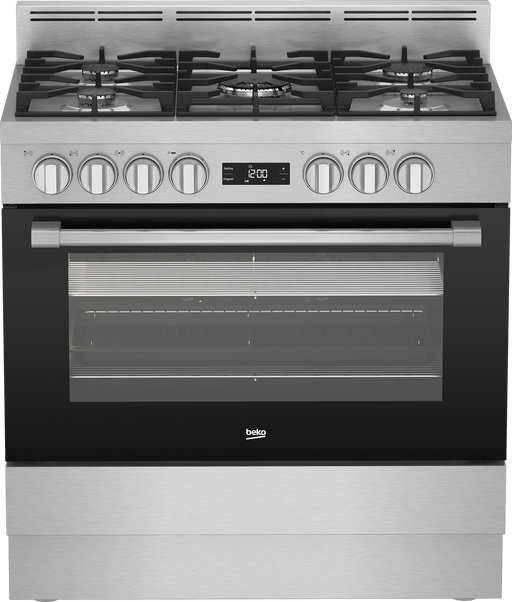 BEKO 90CM TWIN FAN FREERANGE COOKER S/S DEFY