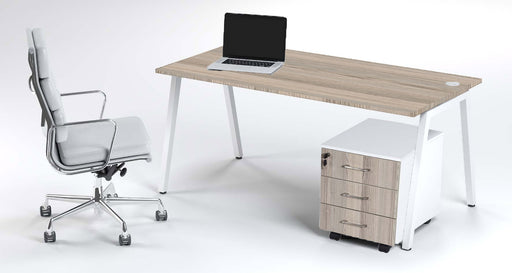 SINGLE DESK A-FRAME (COIMBRA TOP) DESK & CHAIR