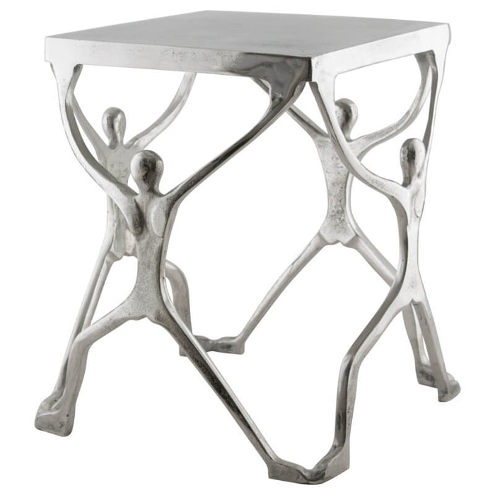 SILHOUETTE TABLE 44X45CM TRANS NATAL CUT GLASS