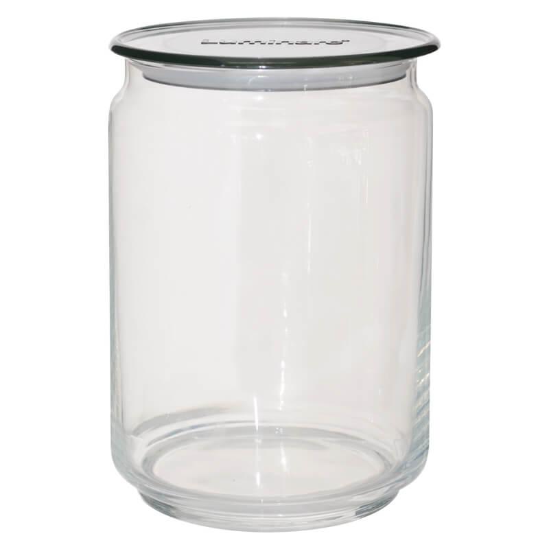 PLANO JAR WITH GREY LID 1000ML15CM TRANS NATAL CUT GLASS