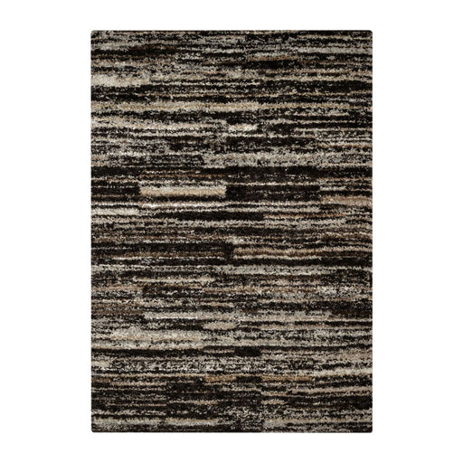 ABSTRACT SHAGGY RUG 160X235 - AS001 Brown abstract design rug
