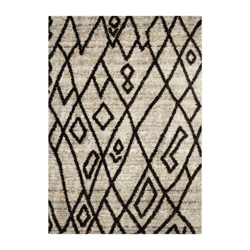 ABSTRACT SHAGGY RUG 160X235 - AS005 beige and back rug