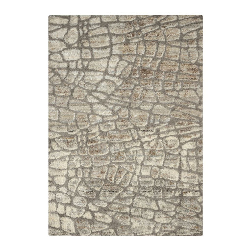 ABSTRACT SHAGGY RUG 160X235 - AS006 pebble stone patterned and coloured rug