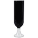 BLACK FTD VASE CLEAR BASE 50CM TRANS NATAL CUT GLASS