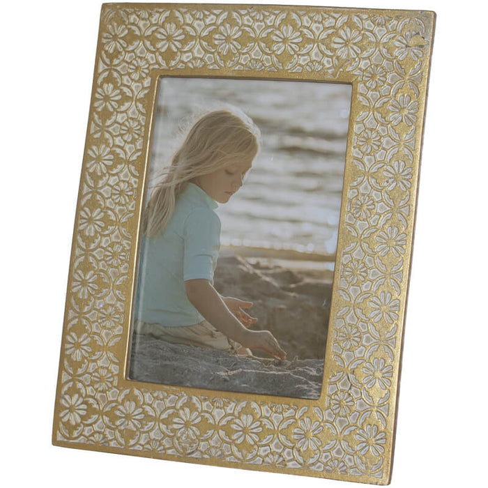 JANA PICTURE FRAME 20X16CM TRANS NATAL CUT GLASS