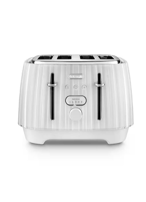 DELONGHI BALLERINA 4 SLICE TOASTER - OPALINE WHITE FURNTECH