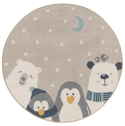 CANVAS KIDS ROUND RUG - FAMILY GREY 120X120 RUGS ORIGINAL