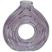 LILIC HOLE VASE 19CM TRANS NATAL CUT GLASS