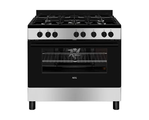 AEG 90CM 6000 SERIES 5 BURNER GAS/ELECTRIC STOVE NAMIBIA AUDIO MECCA CC