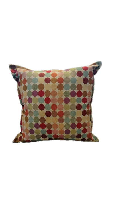 Scatter cushion in colourful dot fabric 60x60cm