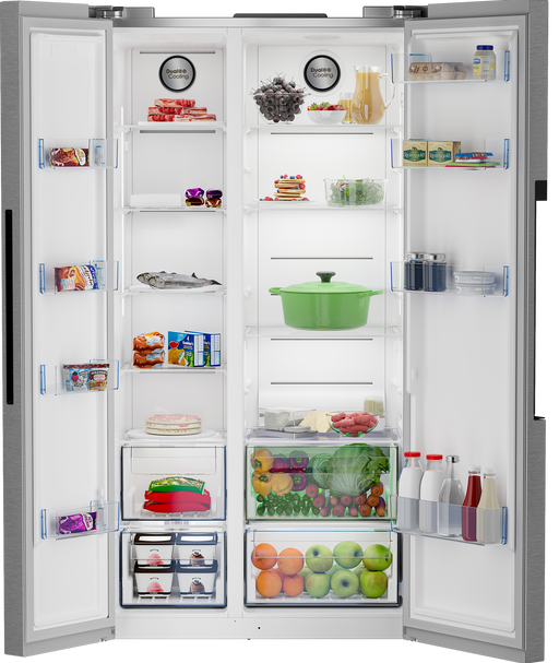 DEFY 559L NATURELIGHT S/B/S FRIDGE/FREEZER DEFY