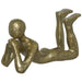 GOLD THINKING FIGURINE 20X9X11CM TRANS NATAL CUT GLASS