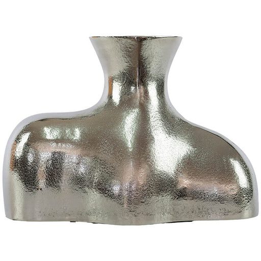 DALI VASE ROUGH NICKEL 22CM TRANS NATAL CUT GLASS