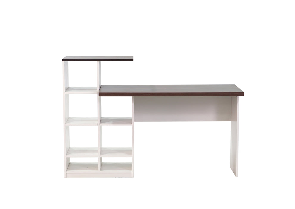 DAKOTA STUDY DESK WHITE & WALNUT ETVAAL