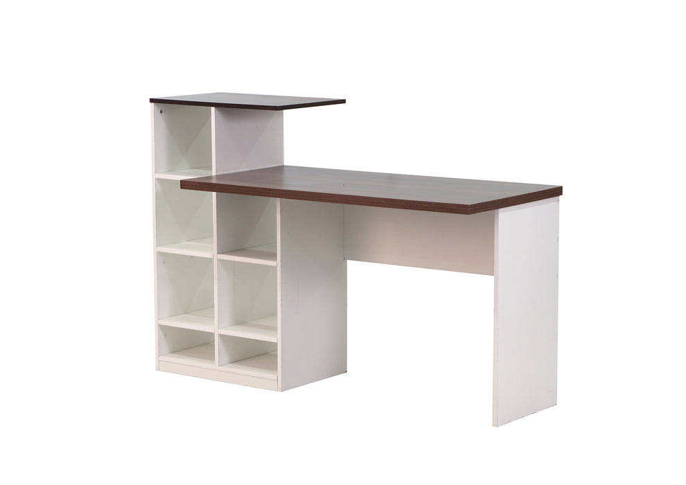 DAKOTA STUDY DESK WHITE & WALNUT ETVAAL