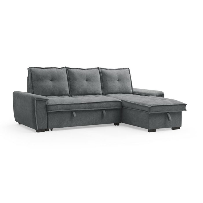 ELEANORA SLEEPER COUCH GREY FABRIC