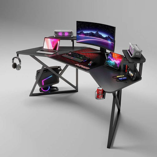 ERGONOMIC GAMING DESK (BLACK) 