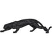 STALKING CHEETAH 18X65X18CM BLACK TRANS NATAL CUT GLASS