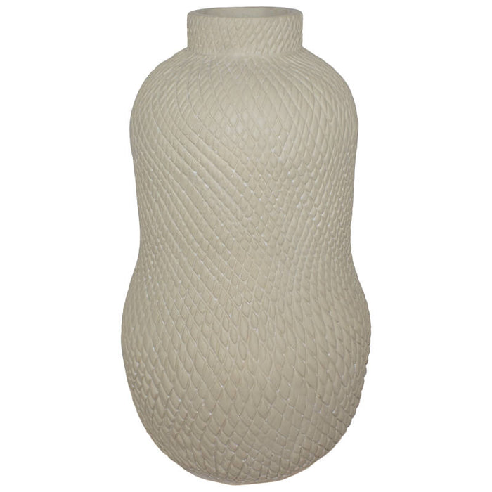 TARIM IVORY VASE 51CM TRANS NATAL CUT GLASS