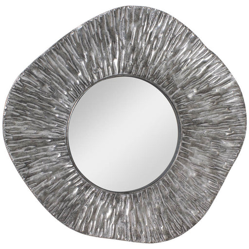 VOLCANIC METAL MIRROR 80CM ANT TRANS NATAL CUT GLASS