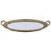 LISTRA HANDLED TRAY 42CM DIA TRANS NATAL CUT GLASS