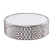 SILVER MIRROR DECO STAND 30X10CM TRANS NATAL CUT GLASS