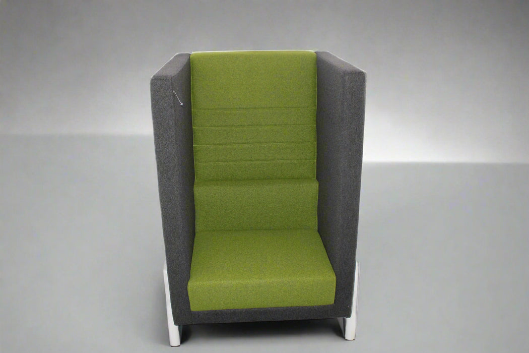 Green and gray cubic seat