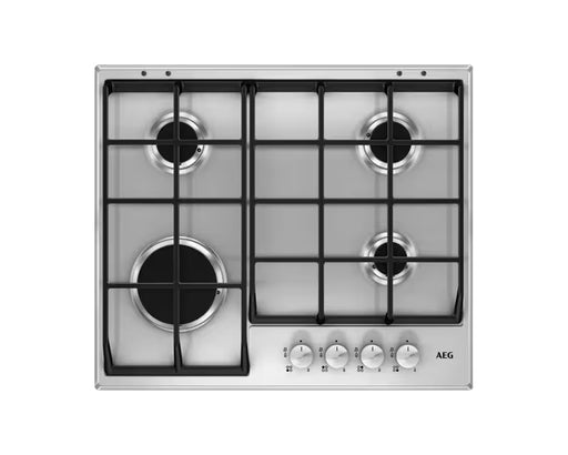 AEG 60CM 6000 SERIES 4 BURNER GAS HOB S/STEEL 