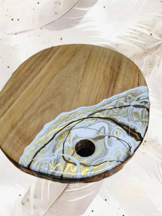 MARBLE RESIN CUSTOM STEAK BOARD ROUND SHAPED STUDIO DI