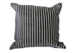 BLACK/MILK STRIPES VELVET/MILK PIPE SCATTER 60X60 ALPINE UPHOLSTERERS