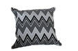 ZIGZAG BLACK&GREY/MILK PIPE SCATTER 60X60 ALPINE UPHOLSTERERS